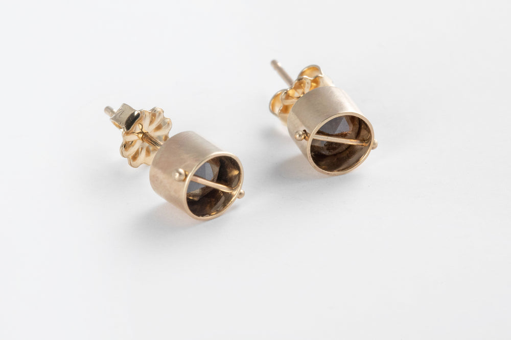 
            
                Load image into Gallery viewer, Rustic Diamond Studs for sale - Hilary Finck
            
        