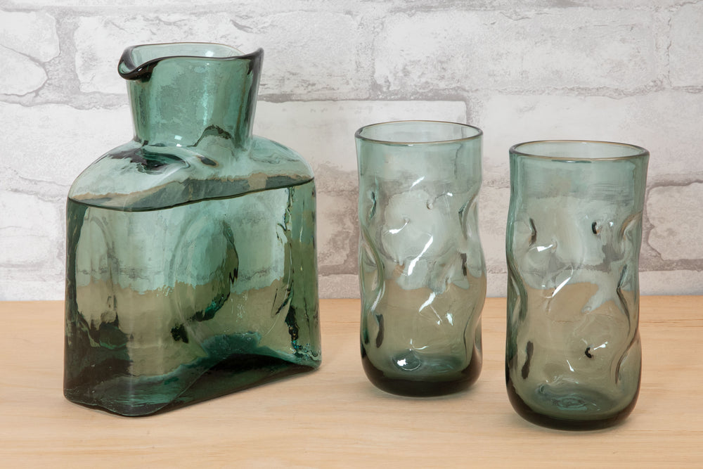 Dimple Drinking Glasses & Carafe - Blenko – Artifacts Gallery