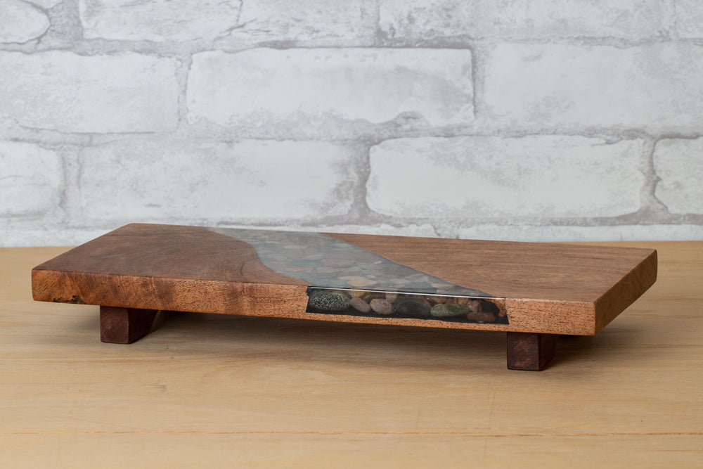
            
                Load image into Gallery viewer, River Stone Sushi Board - Treestump WoodCrafts
            
        