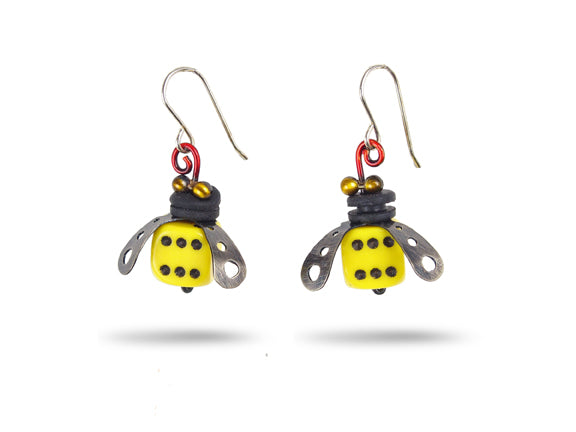 Box Car Bee Earrings - Chickenscratch