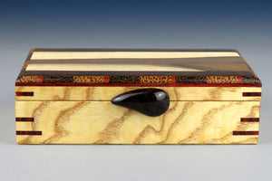 Striped Walnut Hinged Box - Dead Horse Bay Arts