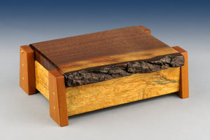 
            
                Load image into Gallery viewer, Live Edge Walnut Hinged Box - Dead Horse Bay Arts
            
        